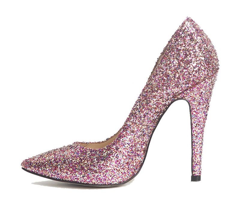 Zapatos glitter lado